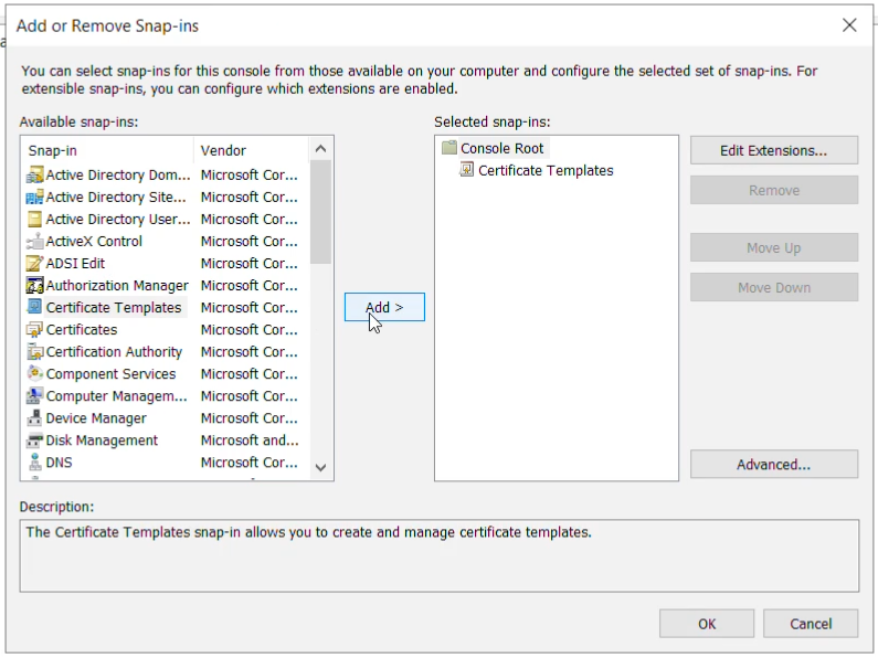 Windows Desktop MFA - AD CS configuration