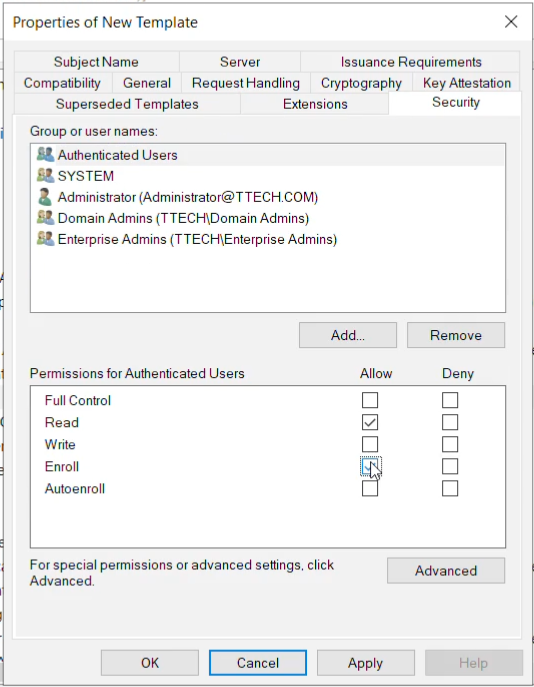 Windows Desktop MFA - AD CS configuration