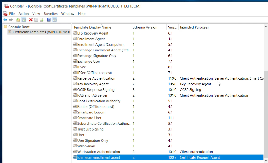 Windows Desktop MFA - AD CS configuration