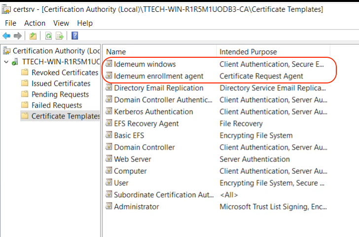 Windows Desktop MFA - AD CS configuration