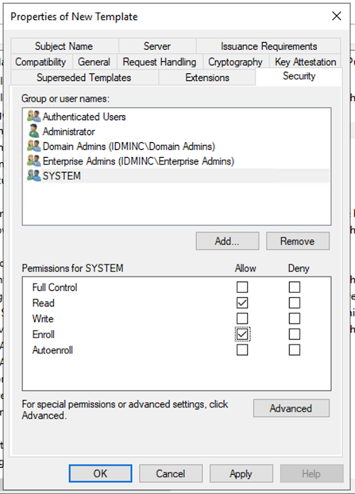 Windows Desktop MFA - AD CS configuration